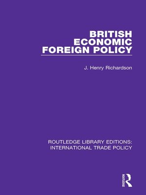 cover image of British Economic Foreign Policy